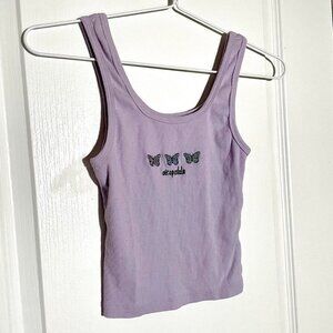 lavender aeropostale butterfly tank